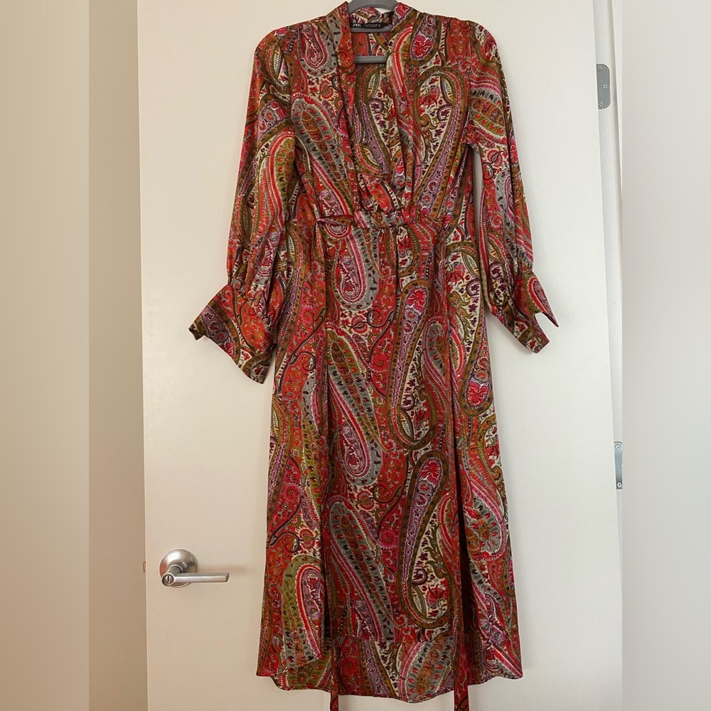 Zara Brand- Perfect dress for every occasion casual to party. Mix color dress.